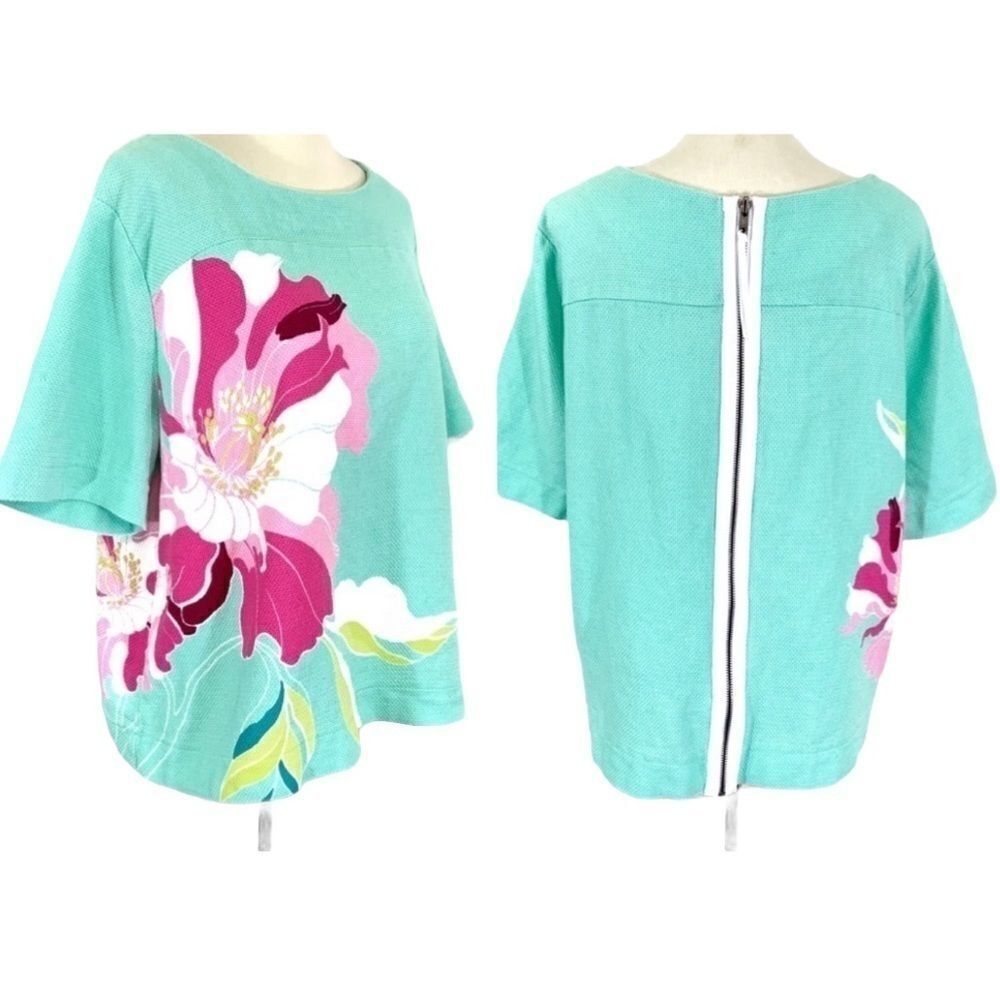 Stylus zip back tunic style top size XL